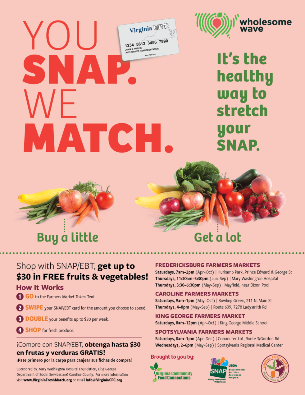 You Snap We Match Virginia Community Food Connections